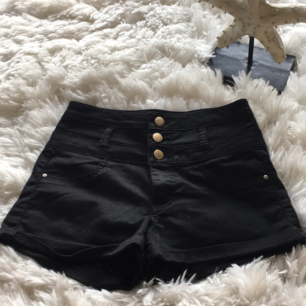 Black high waisted shorts